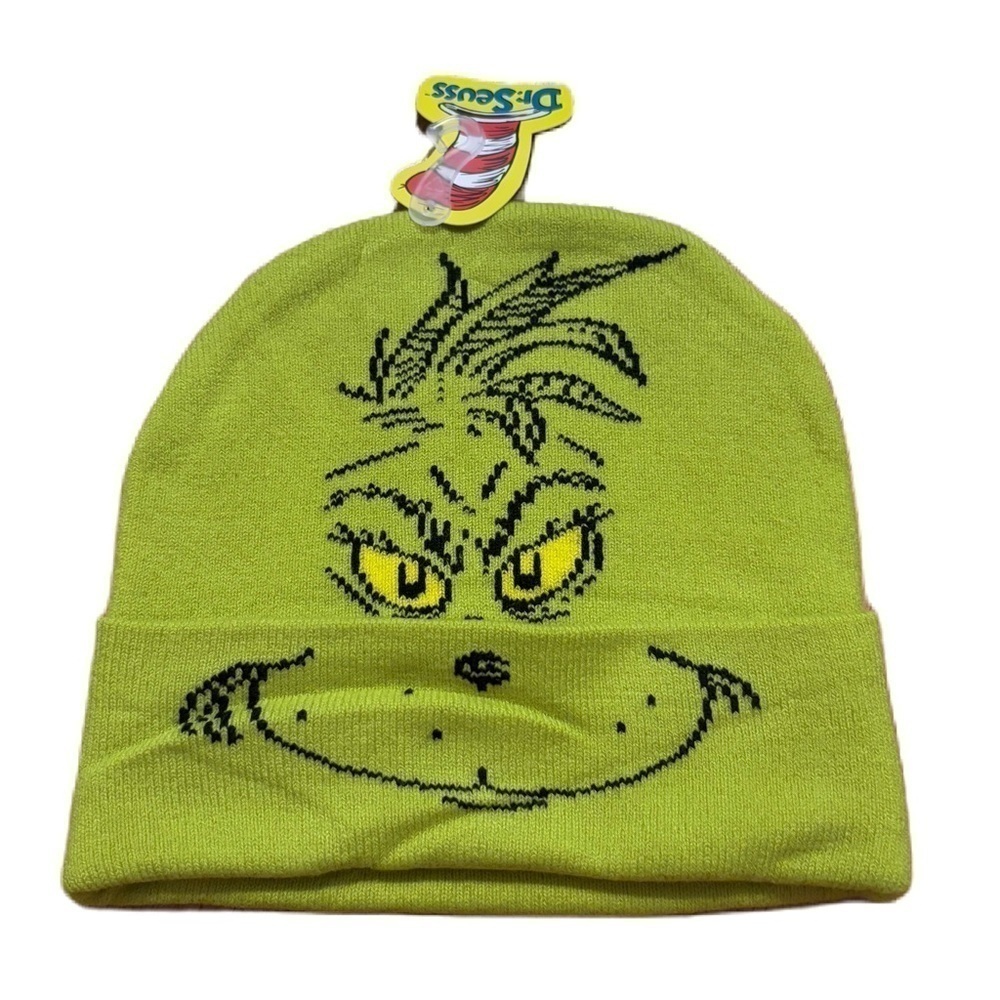 Grinch Green Knit Hat NEW Beanie Christmas Dr. Seuss